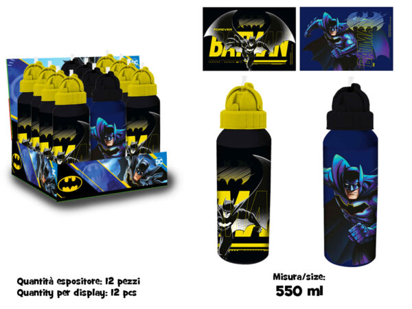 BORRACCIA ALLUMINIO CON CANNUCCIA 550 ML BATMAN